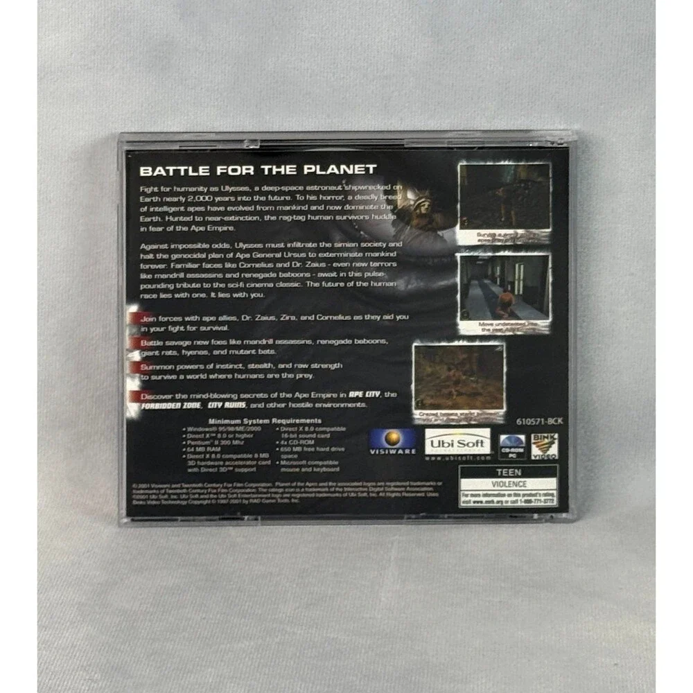 PLANET OF THE APES MANUAL UBI SOFT GAMES EXCELLENT